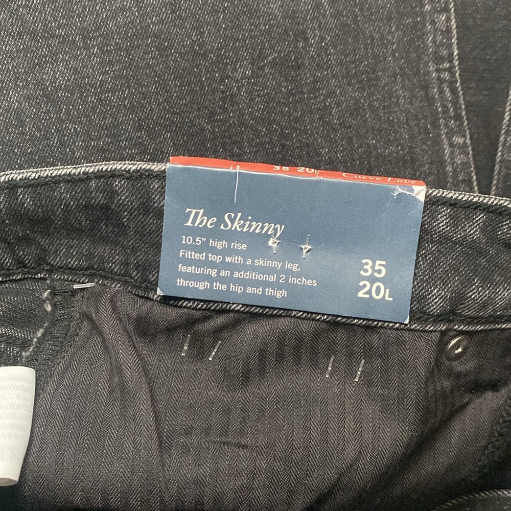 NWT Abercrombie & Fitch LONG The Skinny High Rise Curve Love Slit Ankle - Picture 8 of 10